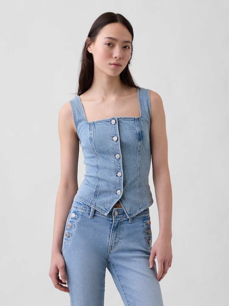 Denim Corset Top