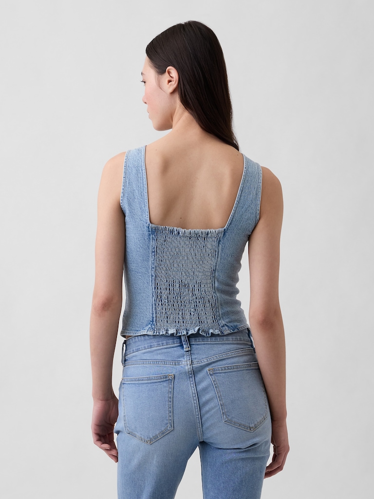 Denim Corset Top