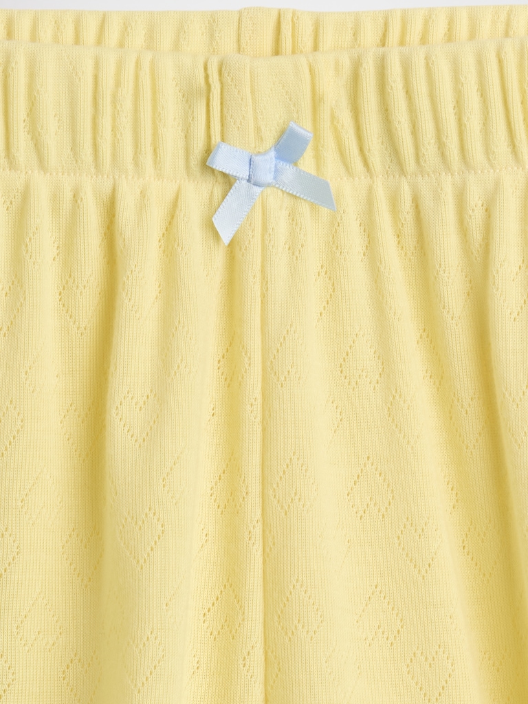 Kids Recycled Pointelle PJ Shorts