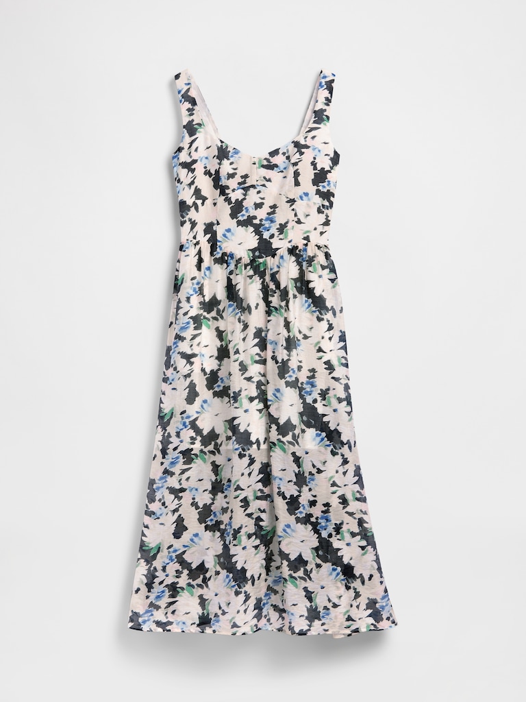 Seamed Drop-Waist Maxi Dress