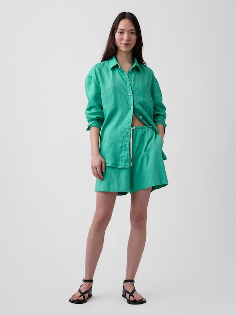 green dress shorts women Green Lace Dress with Pockets main image 1