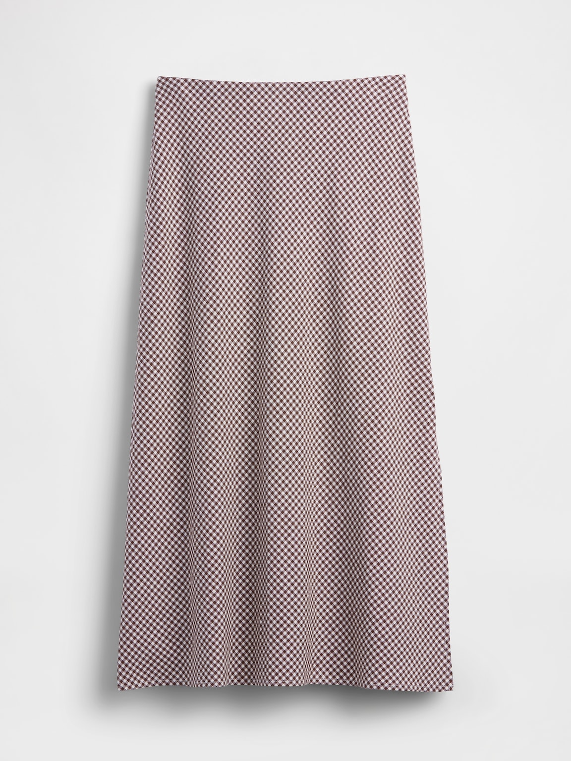 Linen-Blend Maxi Slip Skirt