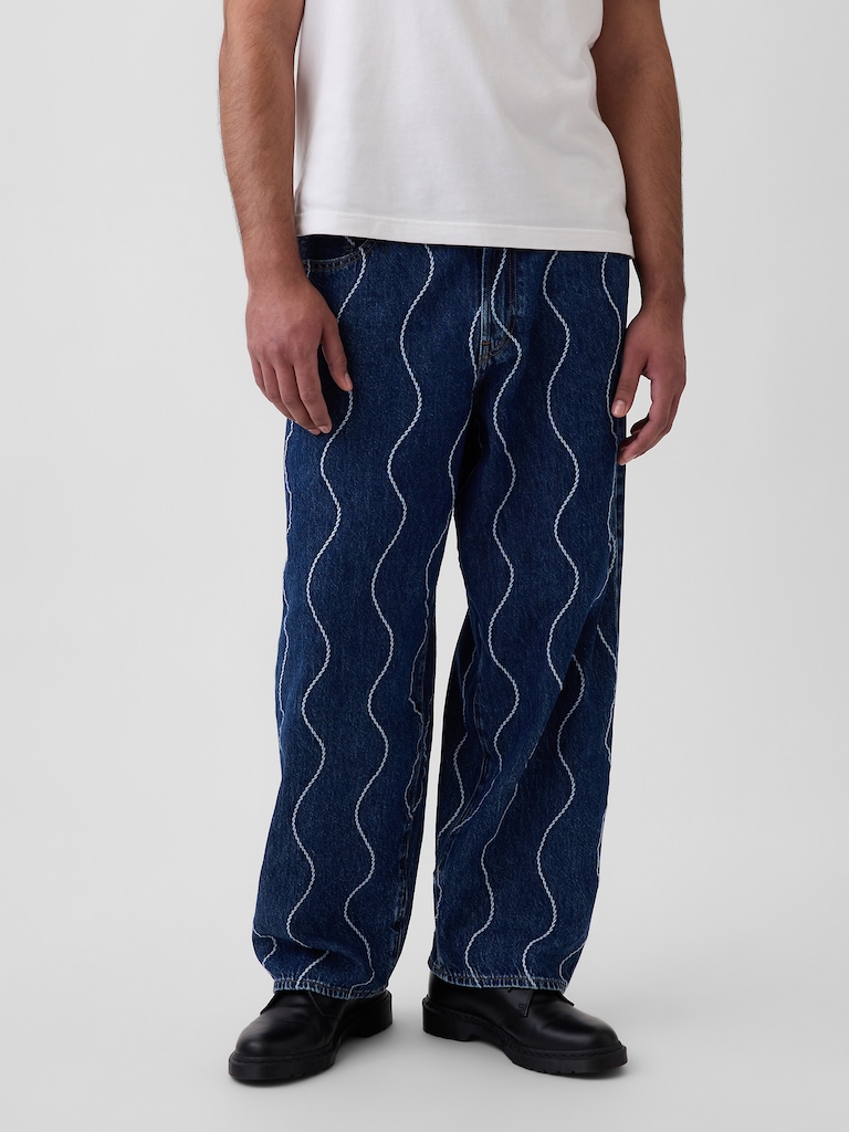 Gap × HFR Embroidered Baggy Jeans by Daveed Baptiste