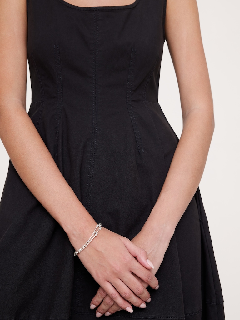 Rhinestone Safety Pin Bracelet