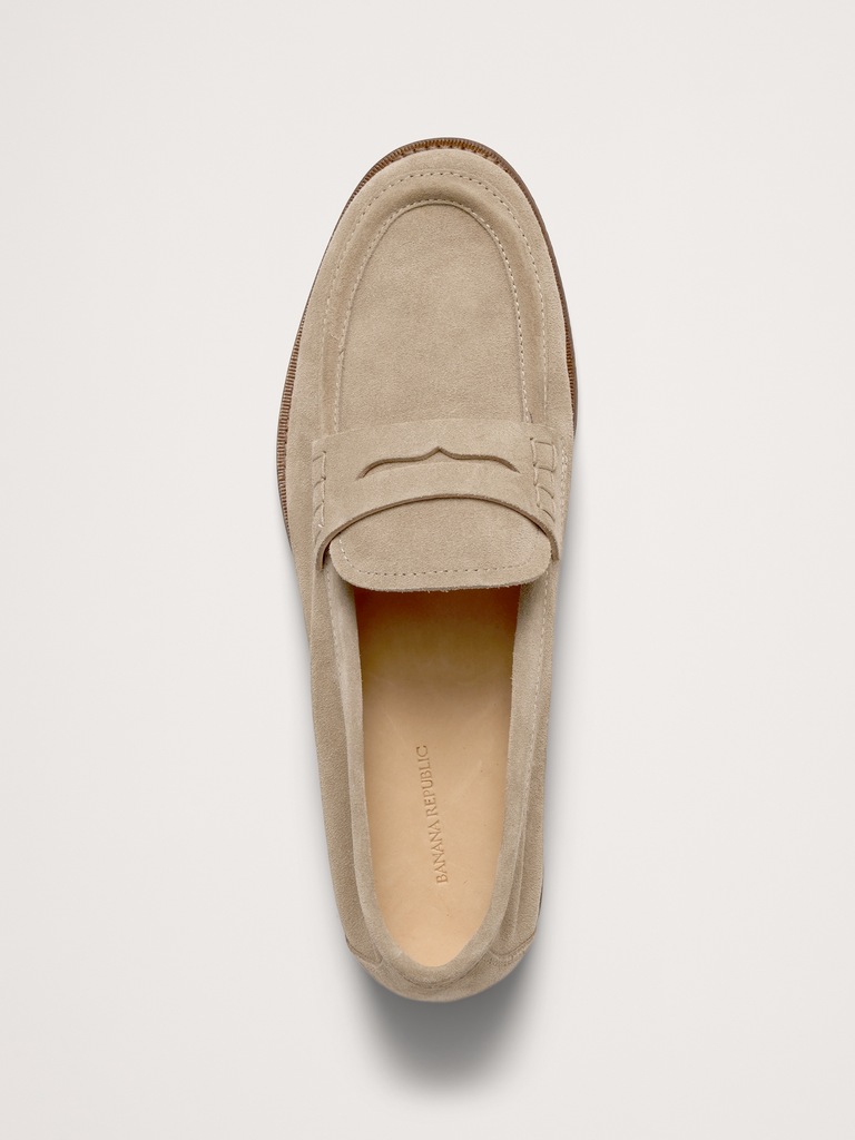 Italian Suede Penny Loafer