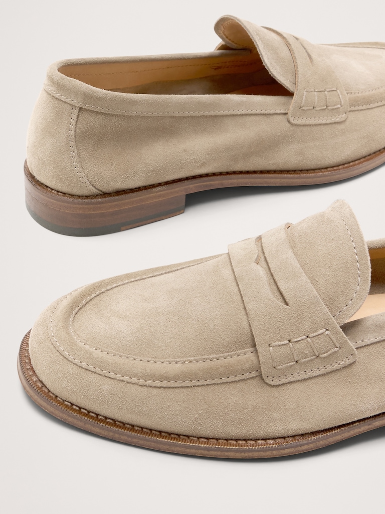 Italian Suede Penny Loafer