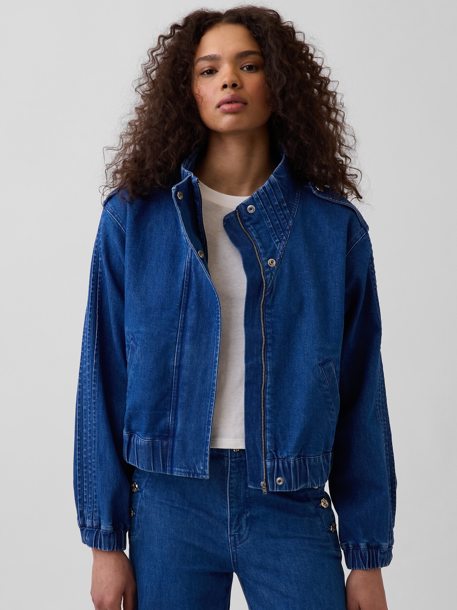 Gap × HFR Denim Pintuck Jacket by Atelier Ndigo | Gap