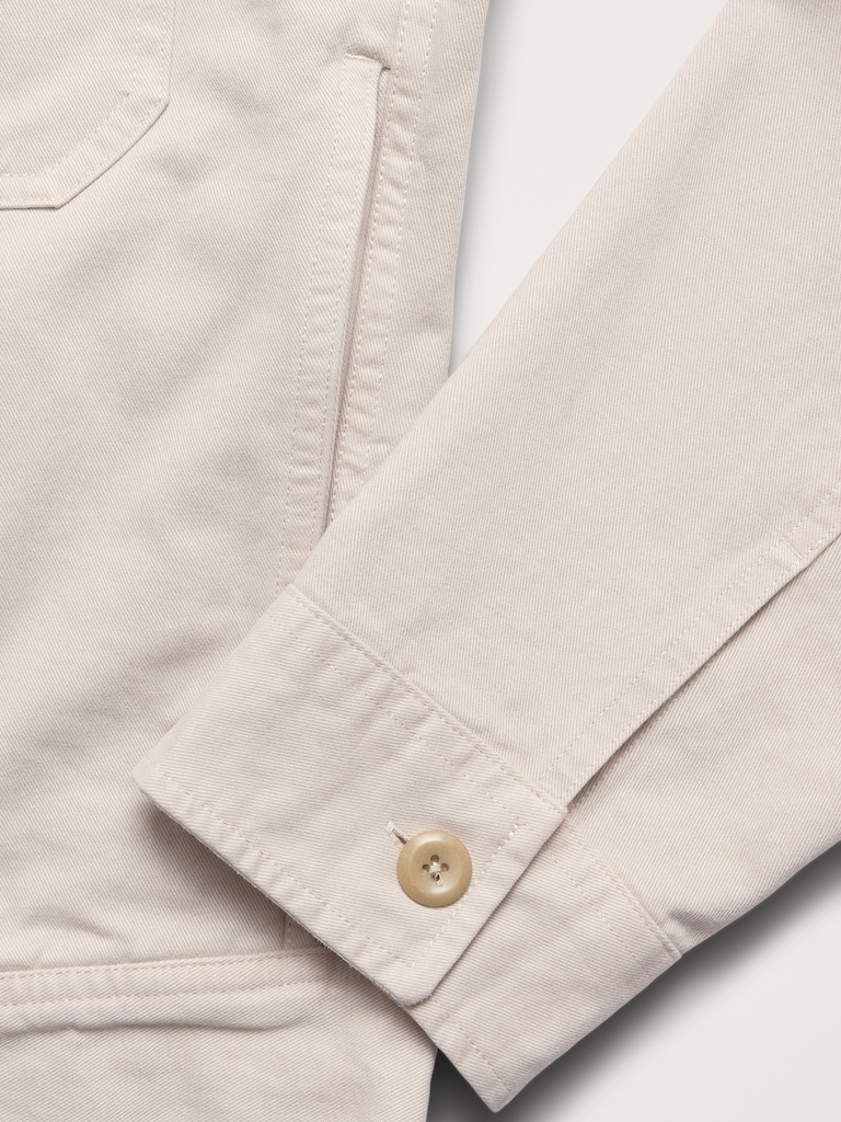 Cotton Twill Mechanic's Jacket with Corduroy Collar