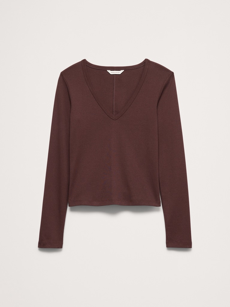 Ultra-Fine Cotton V-Neck T-Shirt