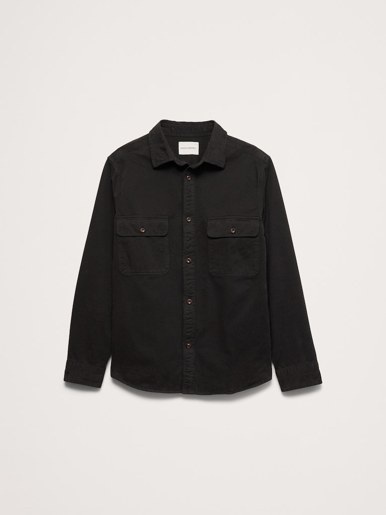Cotton Twill Shirt Jacket
