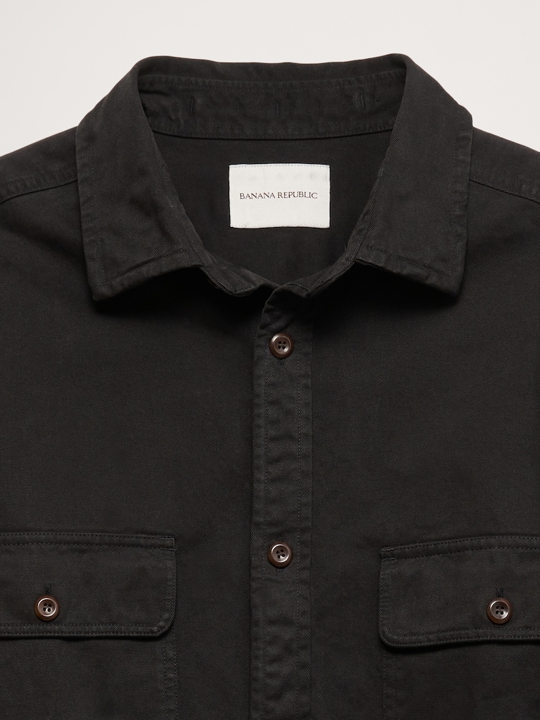 Cotton Twill Shirt Jacket