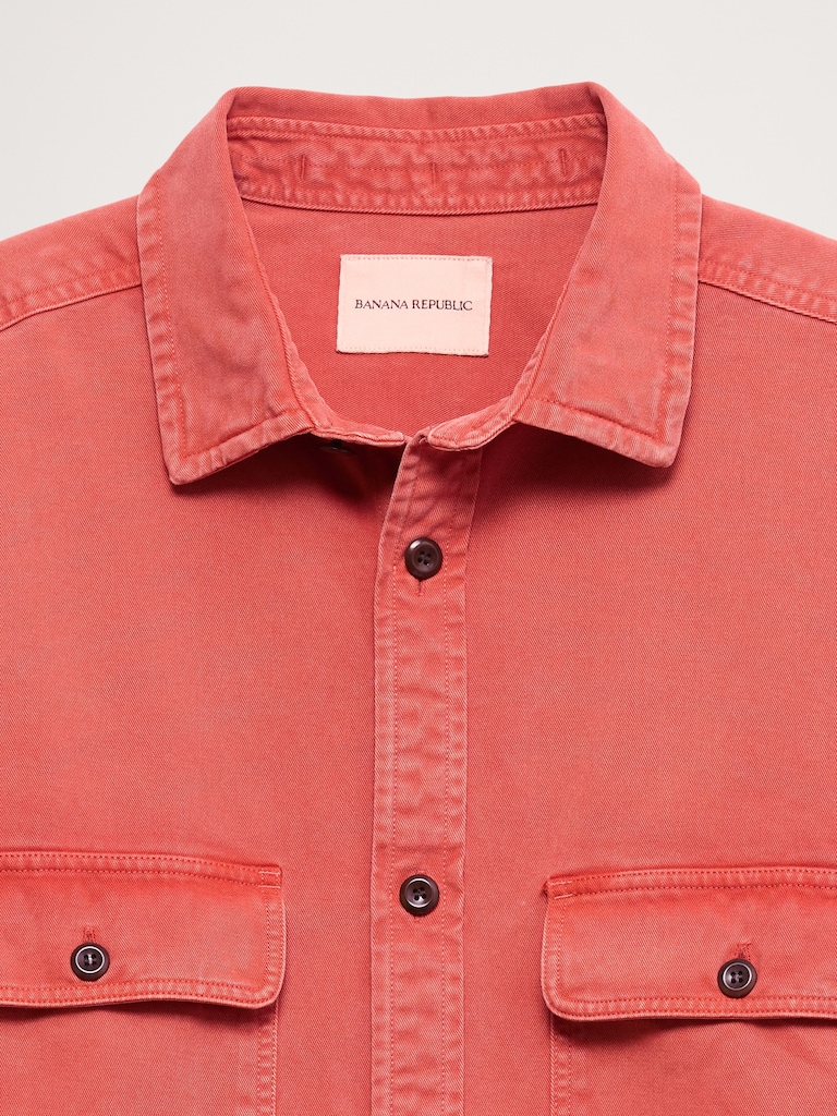 Cotton Twill Shirt Jacket