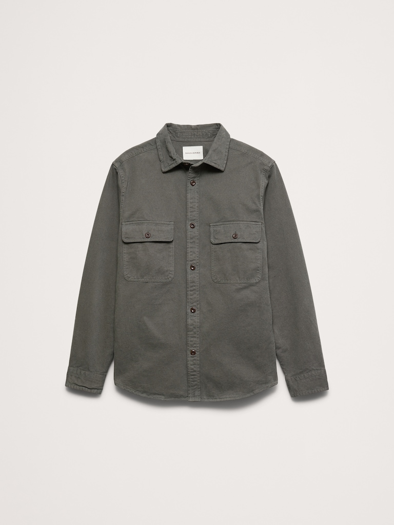 Cotton Twill Shirt Jacket