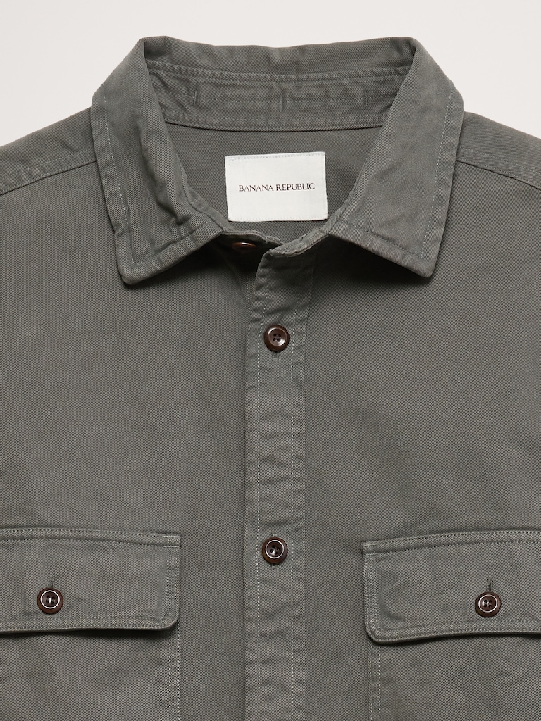 Cotton Twill Shirt Jacket