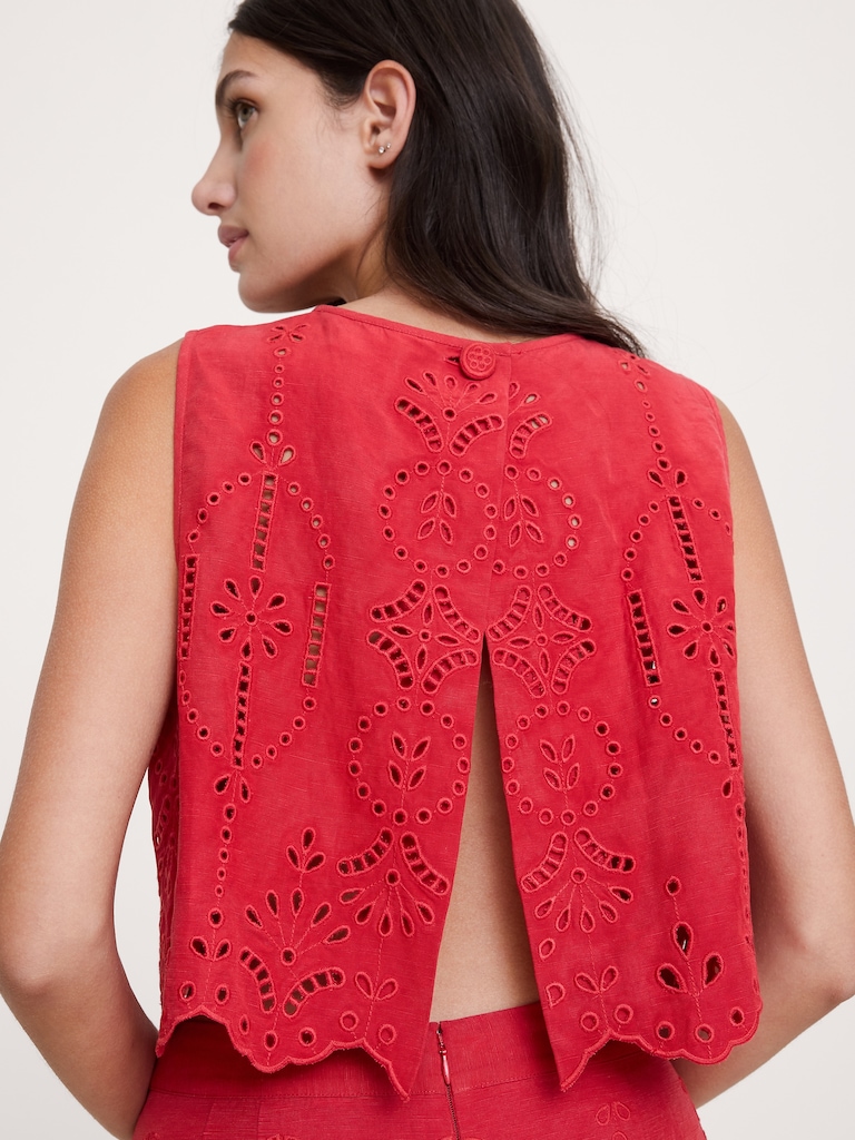 Tencel™-Linen Eyelet Tank