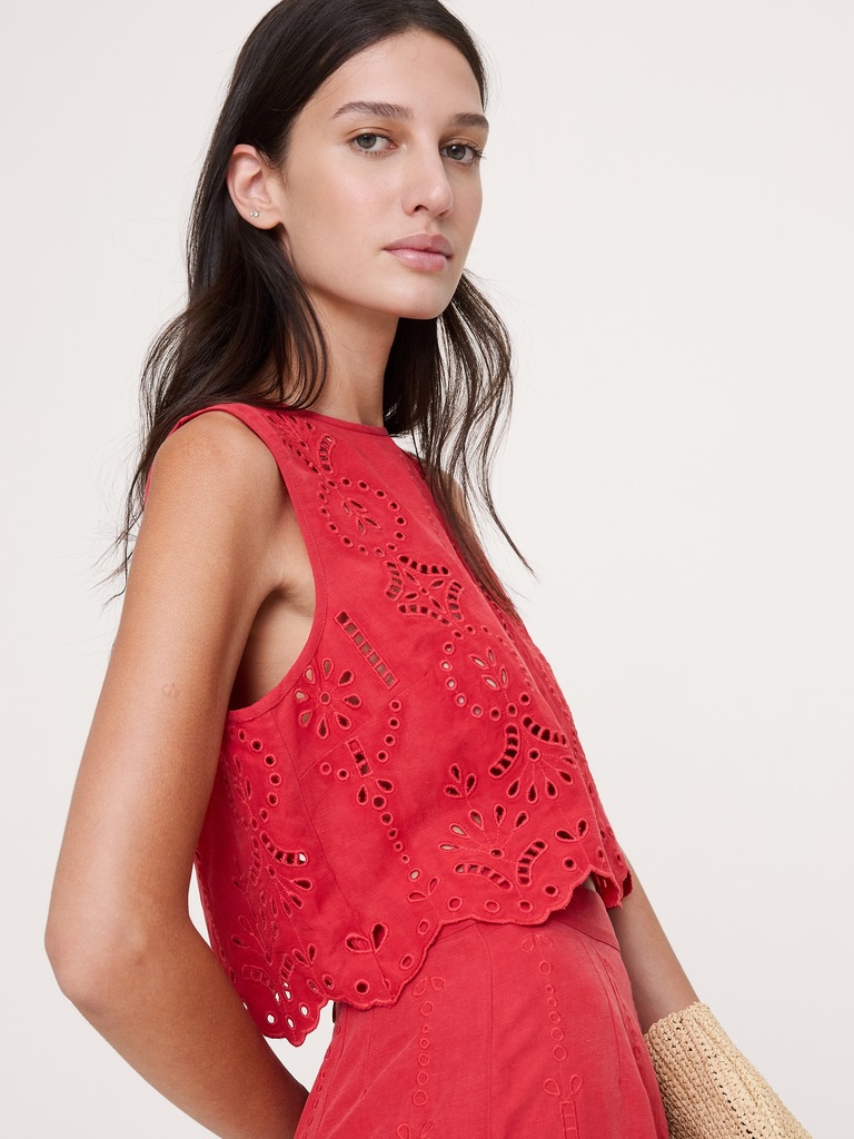 Tencel™-Linen Eyelet Tank