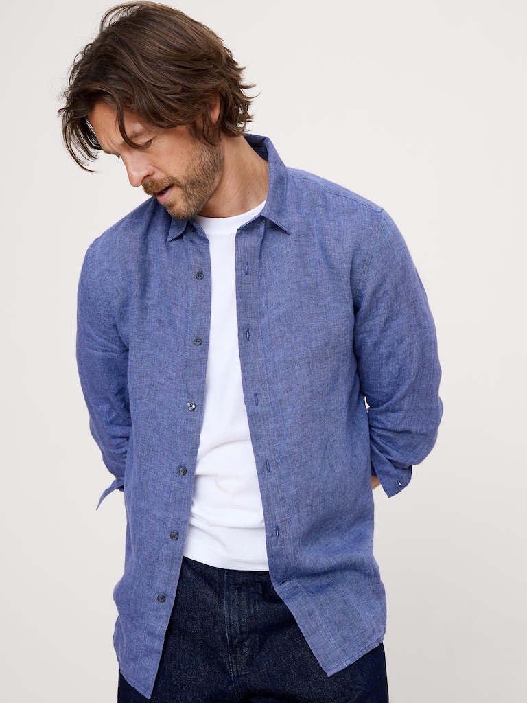 Slim-Fit Linen Shirt
