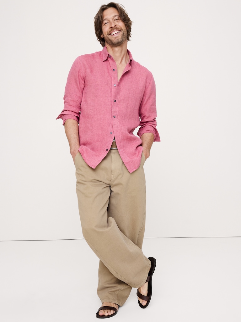 Slim-Fit Linen Shirt