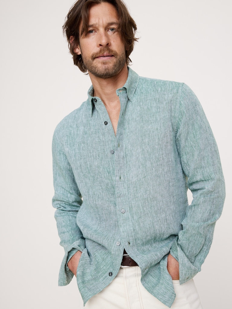 Slim-Fit Linen Shirt