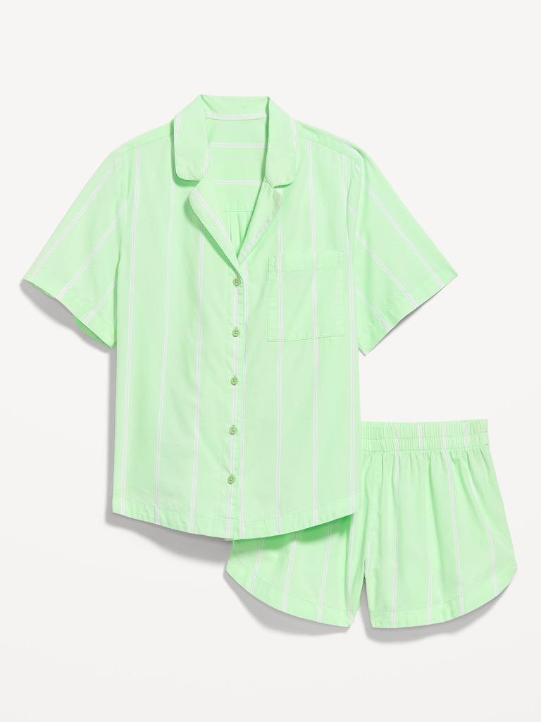Poplin Pajama Short Set