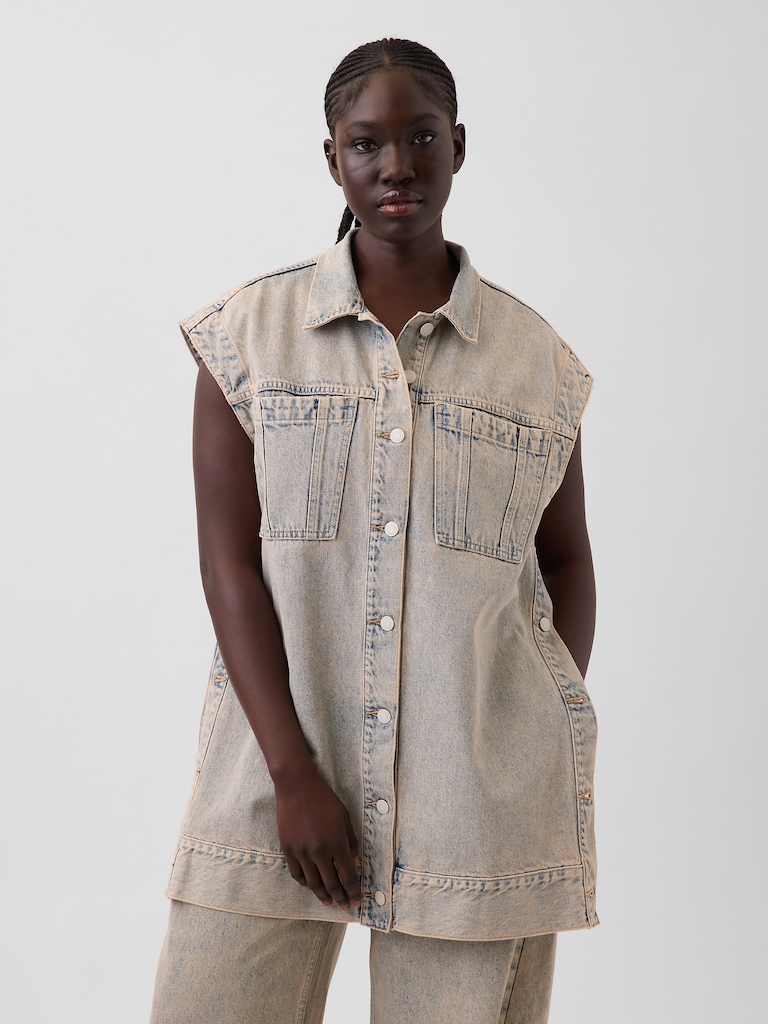 Gap × HFR Denim Oversized Vest by Nicole Benefield Portfolio