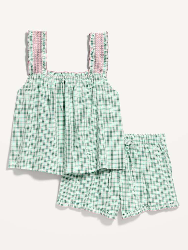 Ruffled Pajama Tank and Shorts Set