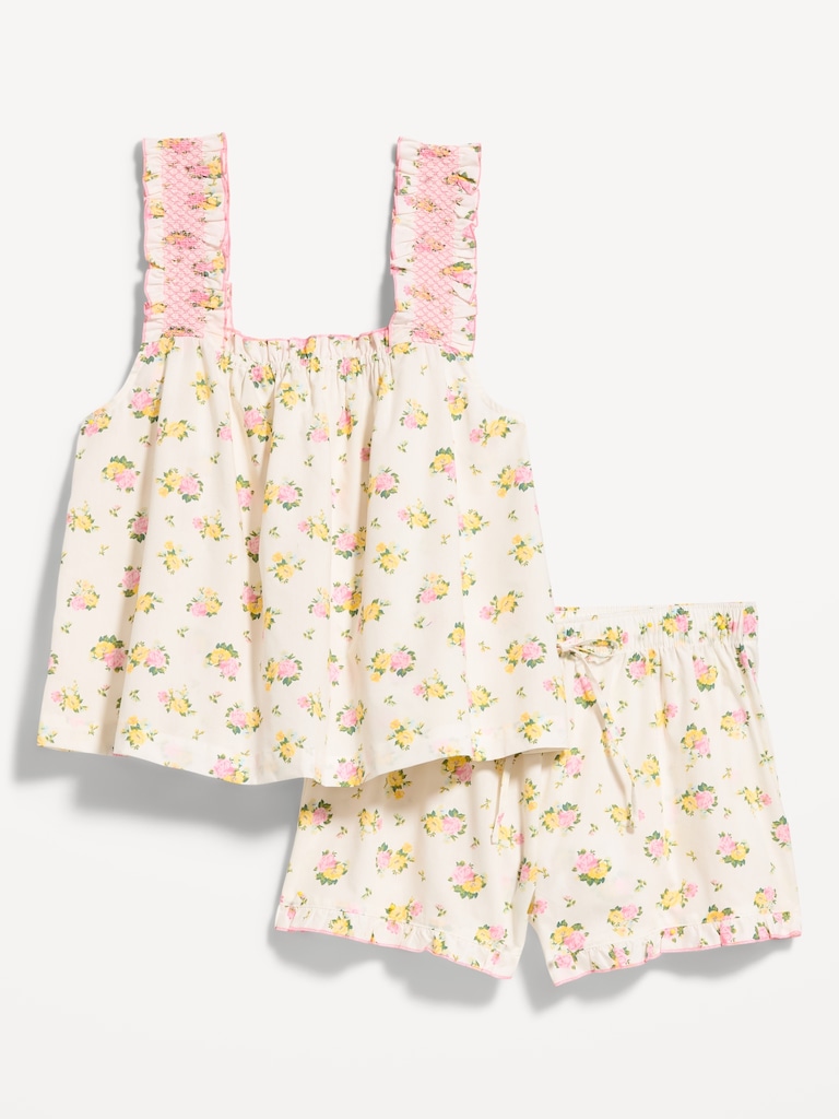 Ruffled Pajama Tank and Shorts Set