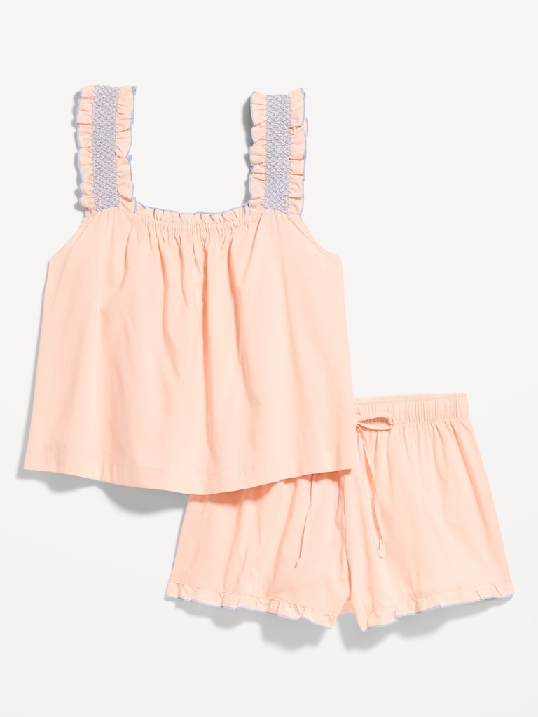 Ruffled Pajama Tank and Shorts Set
