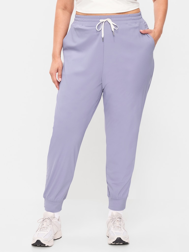 High-Waisted Side-Striped SleekTech Jogger