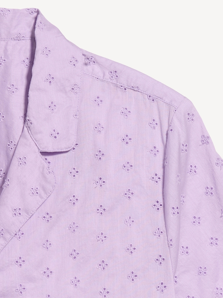 Classic Eyelet Sleep Short Set