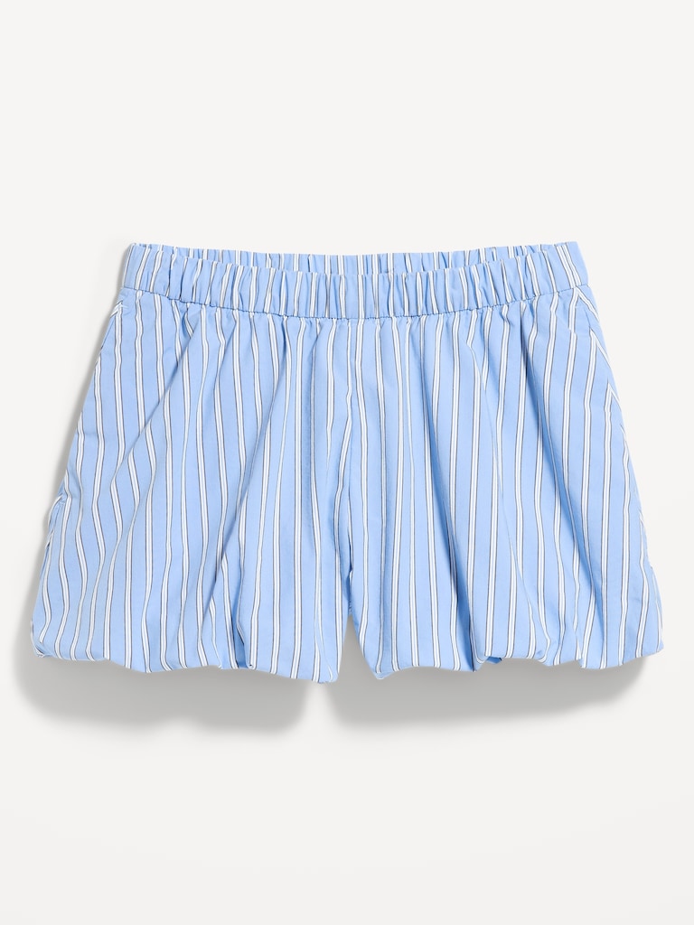 Poplin Bubble Hem Shorts