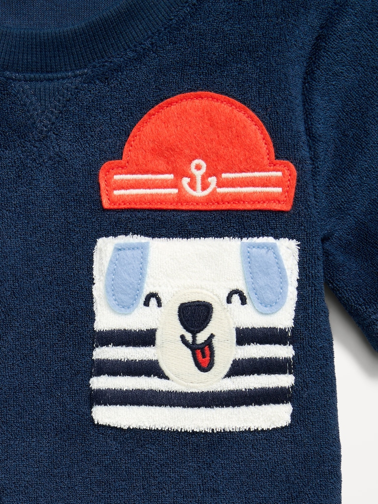 Short-Sleeve Terry Pocket Top and Shorts Set for Baby