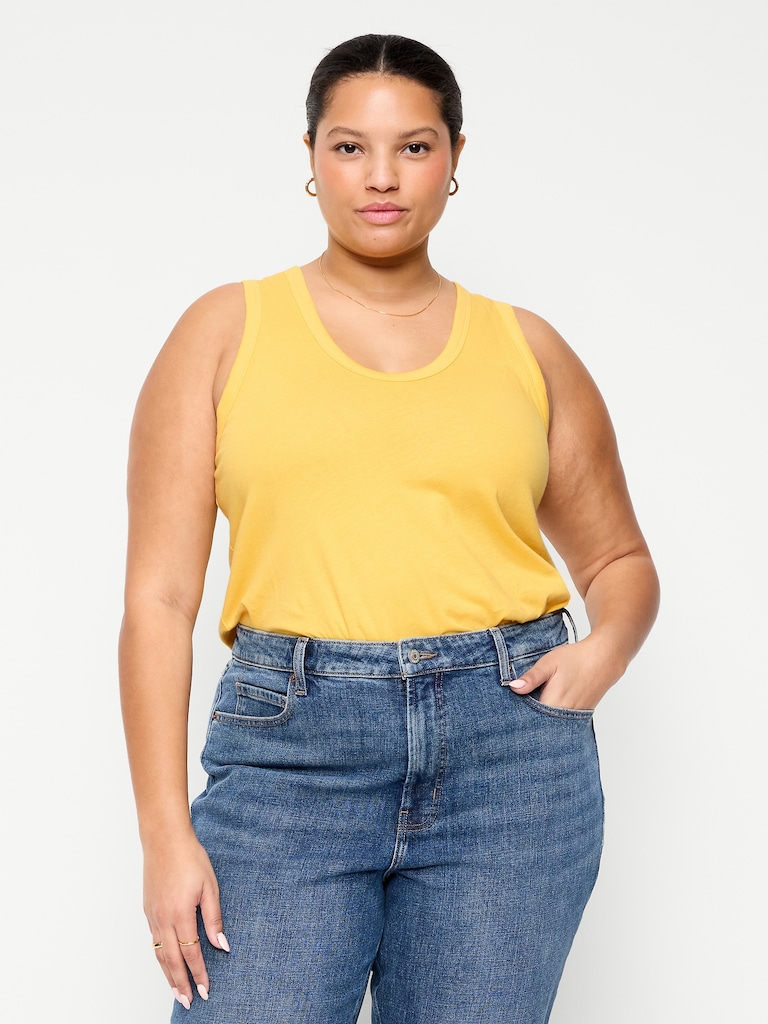 Relaxed Scoop-Neck Tank Top