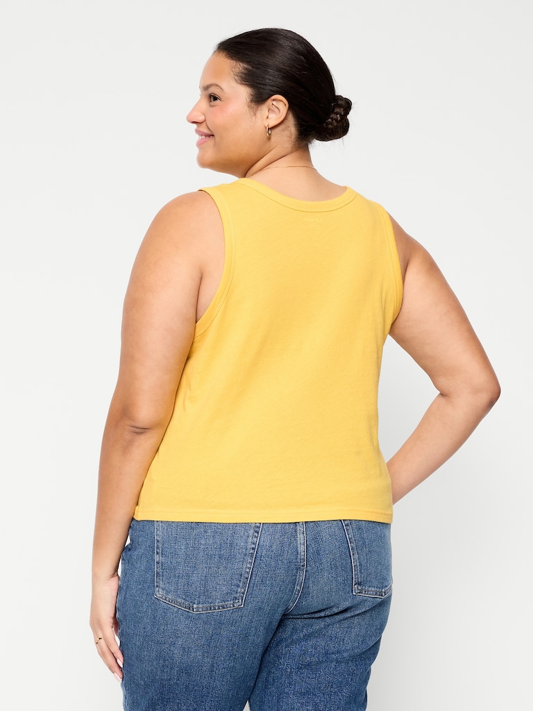 Relaxed Scoop-Neck Tank Top