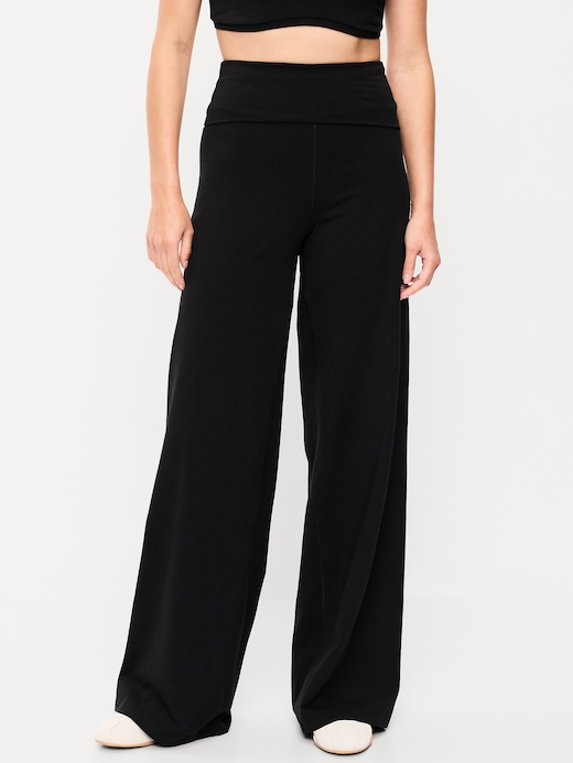 High High-Waisted PowerChill Fold-Over Wide-Leg Pants on clearance at Old Navy — 62% off