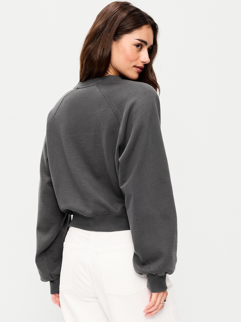 SoComfy Oversized Button-Front Sweatshirt