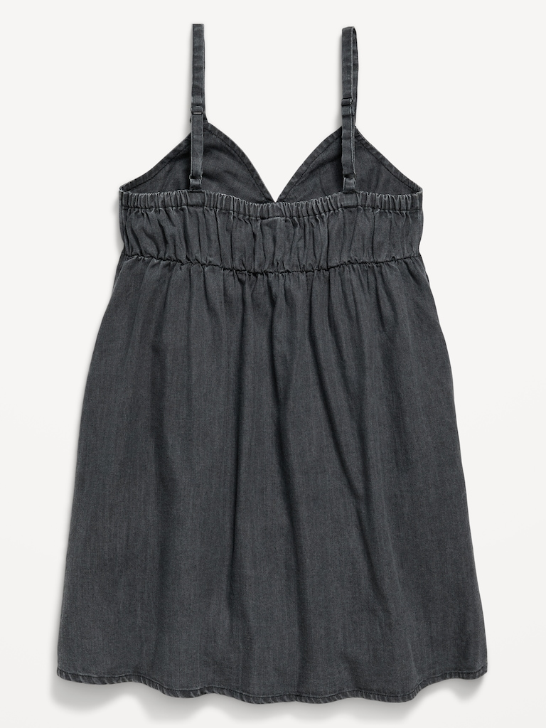Sleeveless Swing Jean Dress for Girls