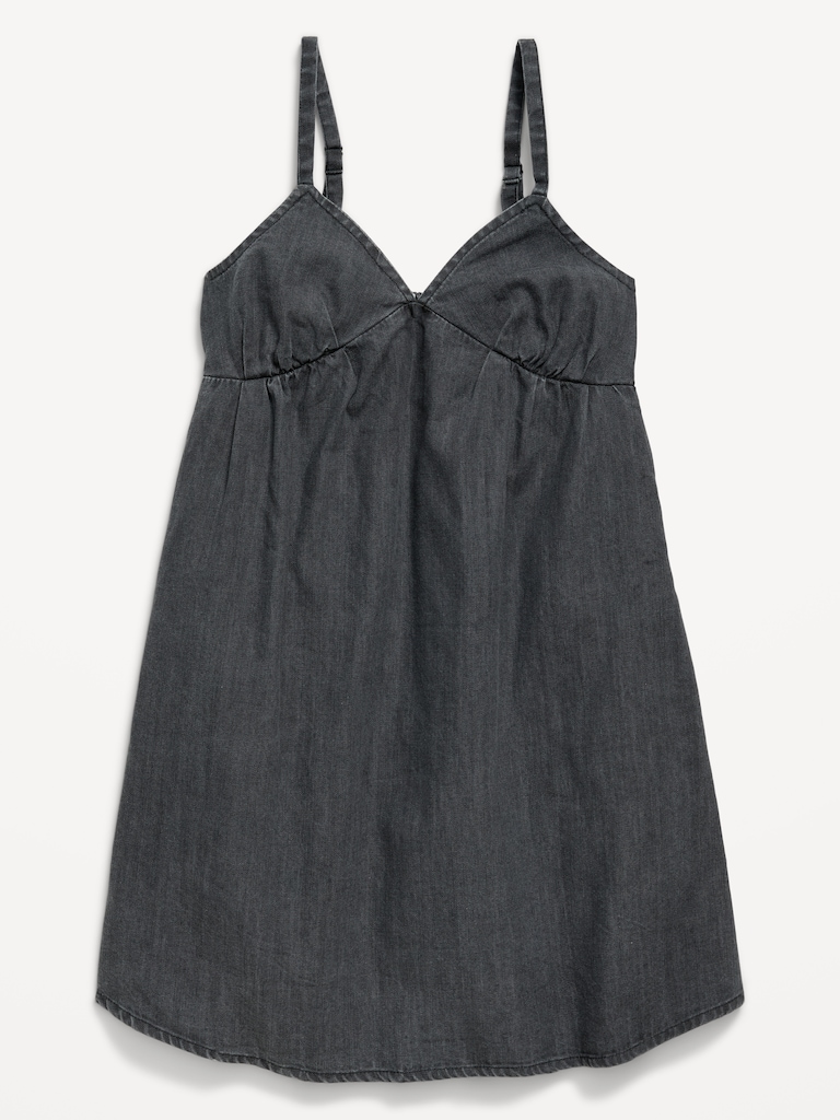 Sleeveless Swing Jean Dress for Girls