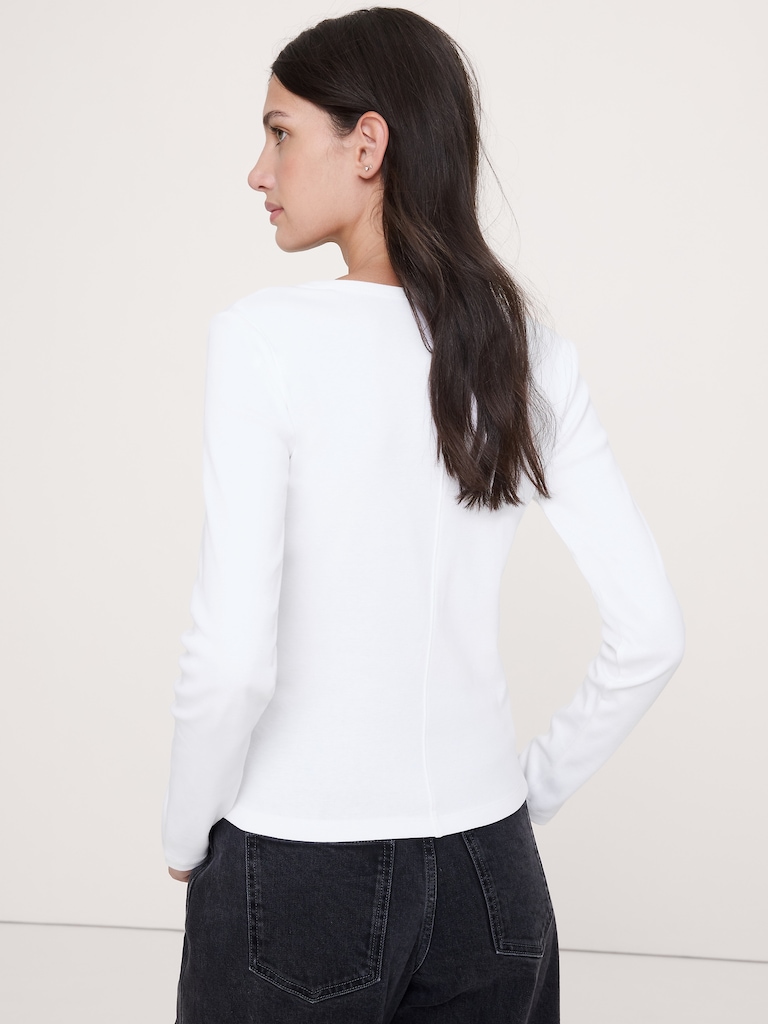 Ultra-Fine Cotton V-Neck T-Shirt