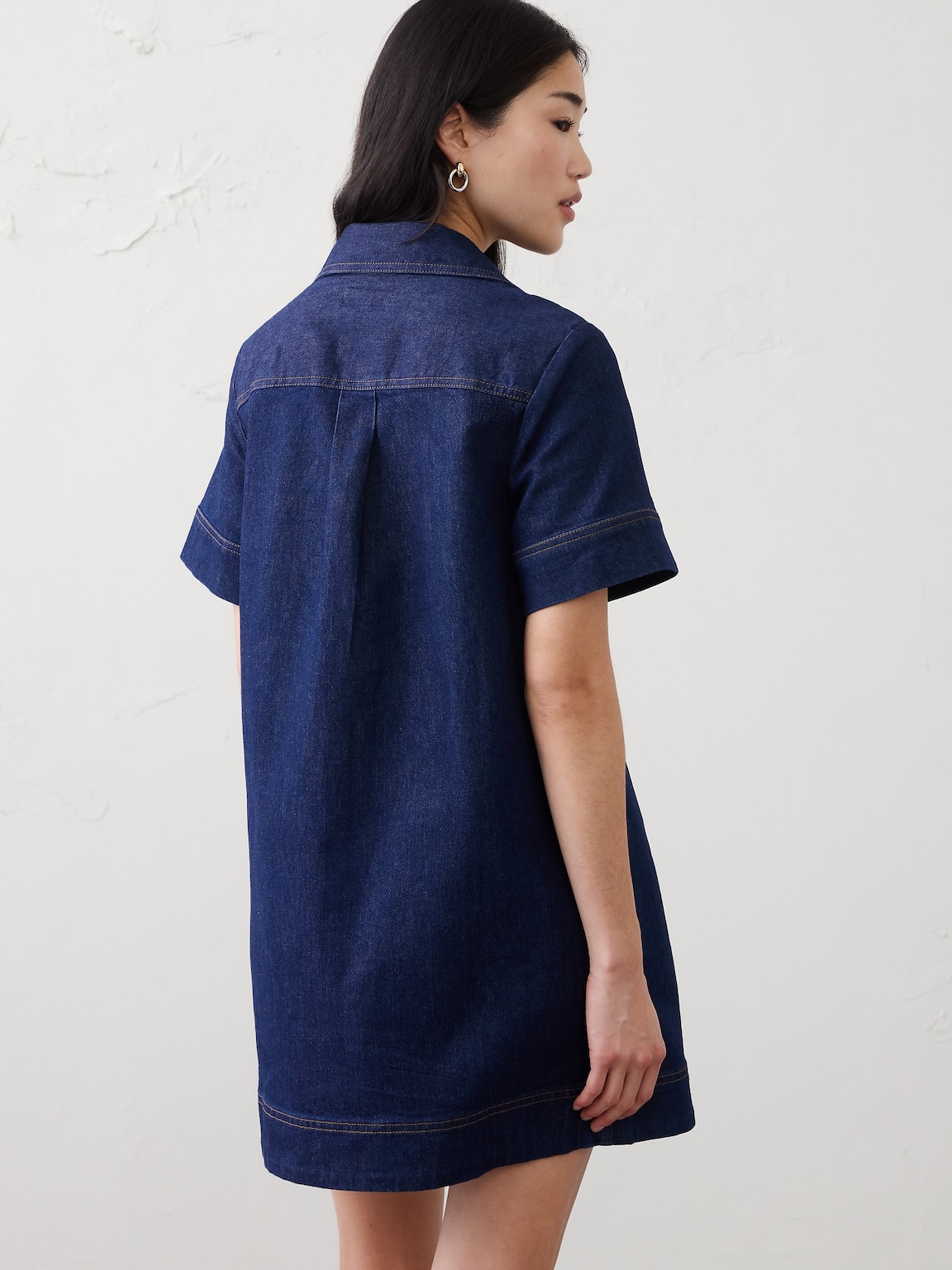 Denim Pocketed Mini Dress