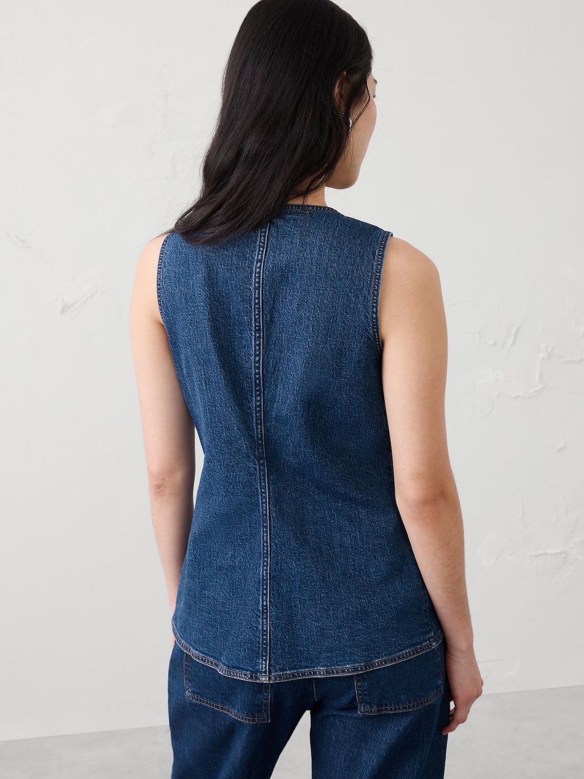 Long Denim Vest