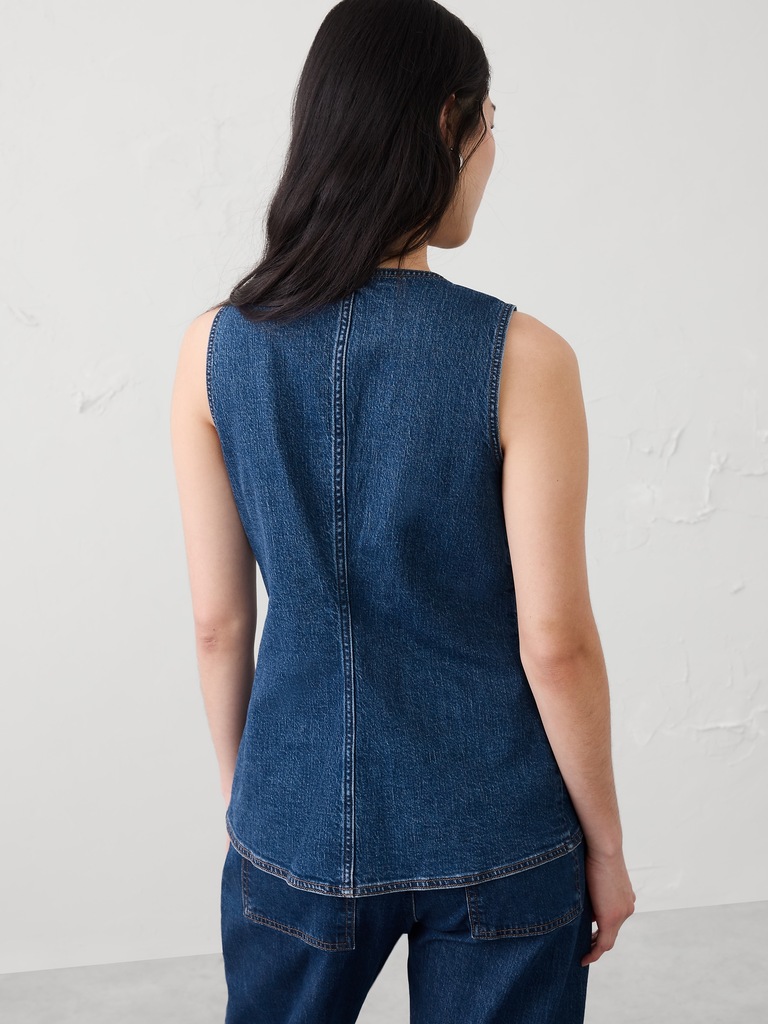 Long Denim Vest