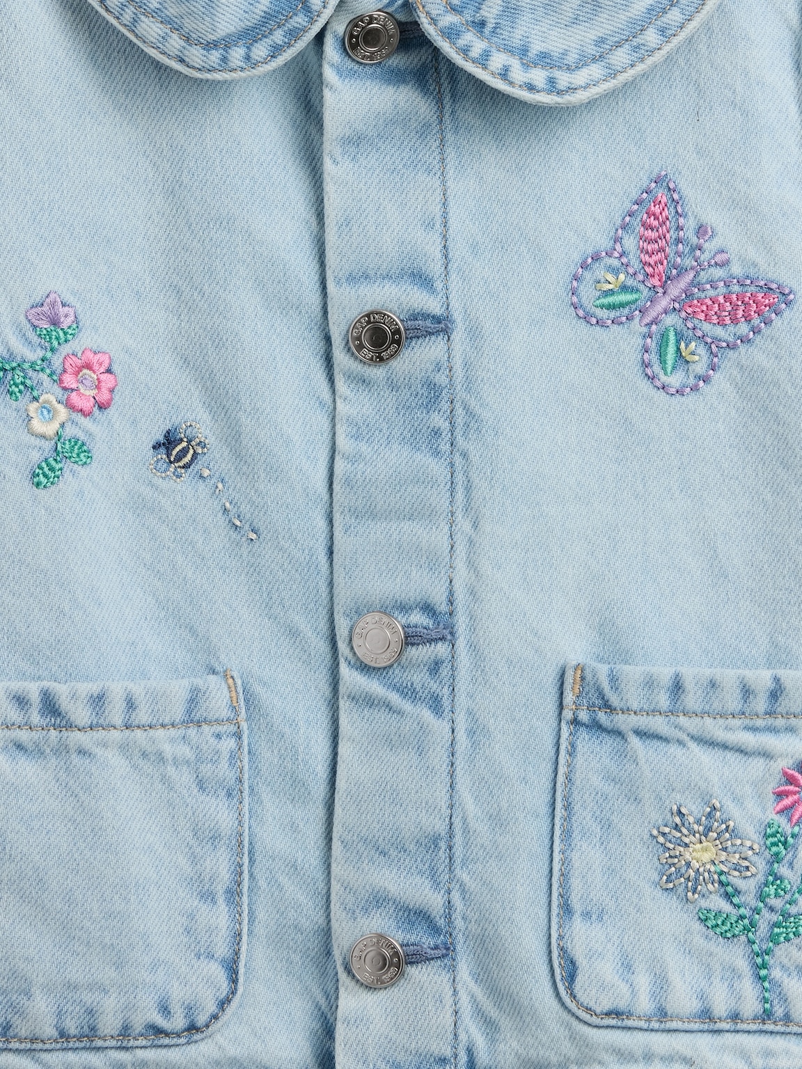Baby & Toddler Denim Embroidered Chore Jacket