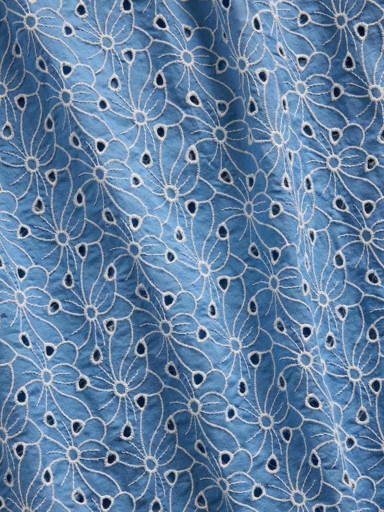 High Rise Eyelet Maxi Skirt