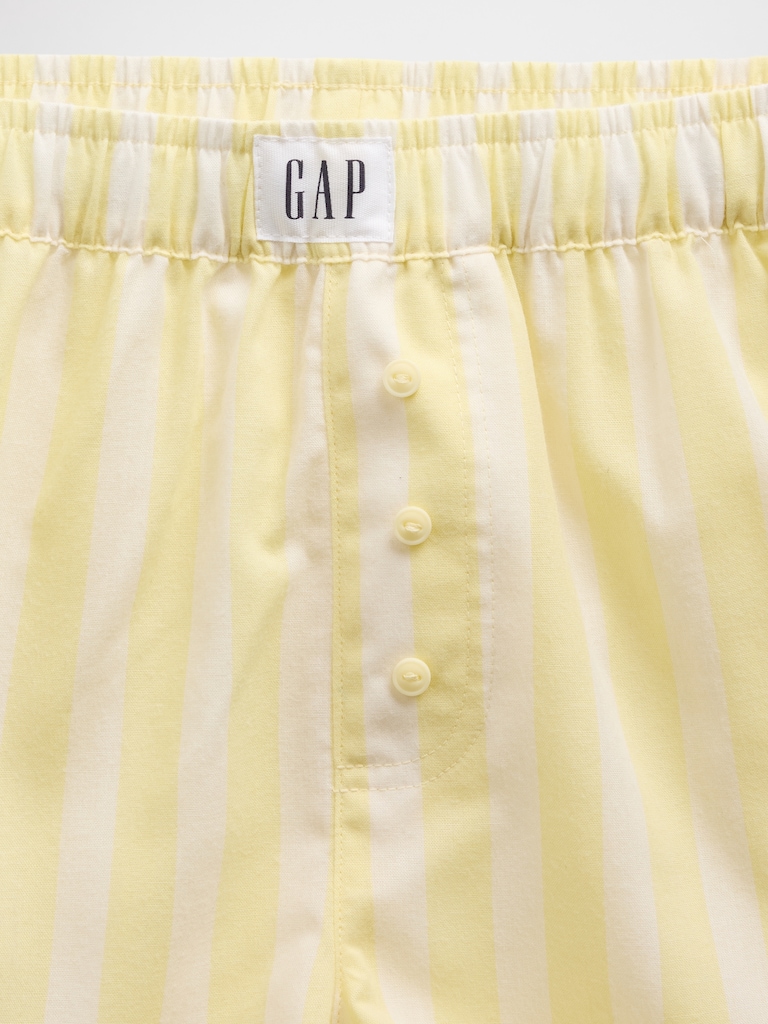 Kids Recycled Poplin PJ Boxer Shorts