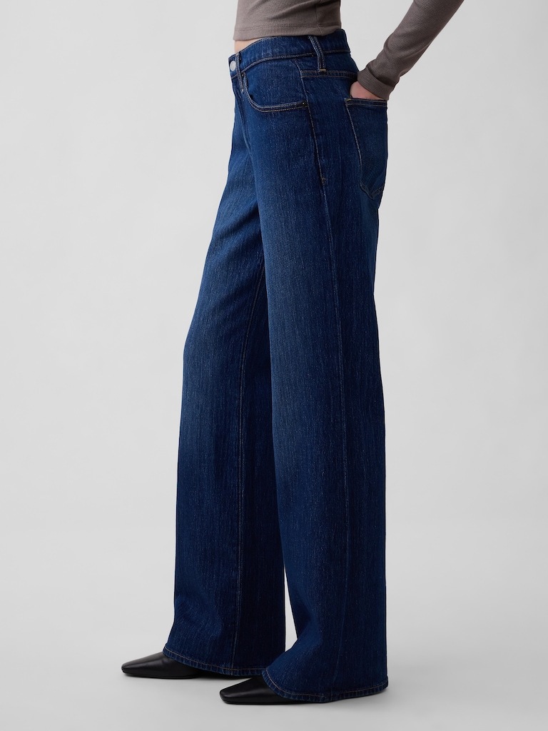 Mid Rise Relaxed Flare Jeans