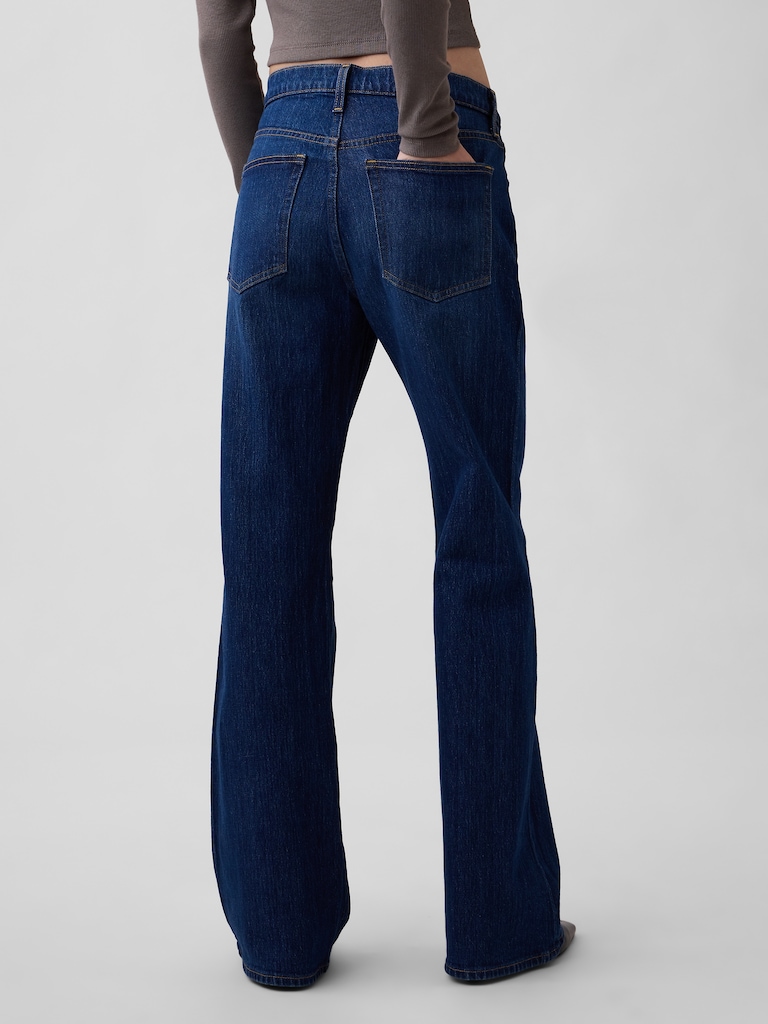 Mid Rise Relaxed Flare Jeans