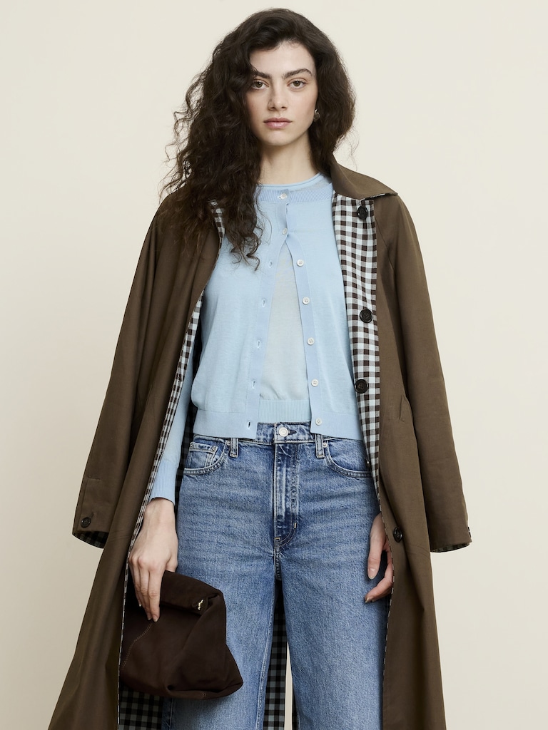 Sheer Ultra-Fine Cotton Cardigan