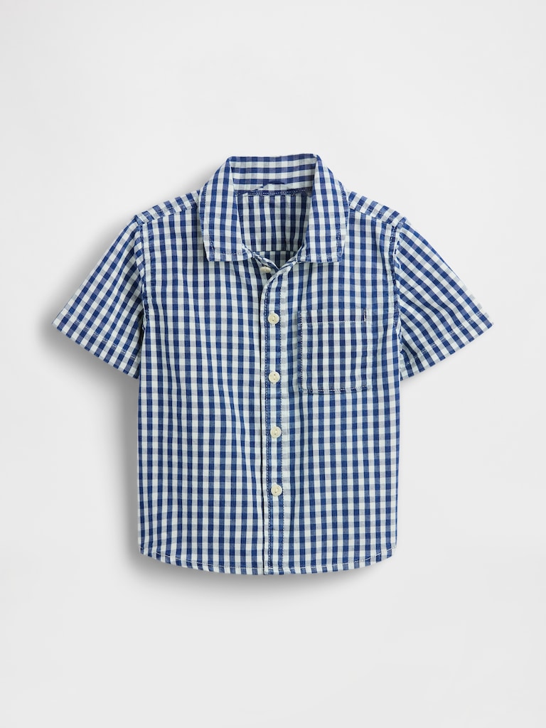 Baby & Toddler Gingham Denim Big Shirt