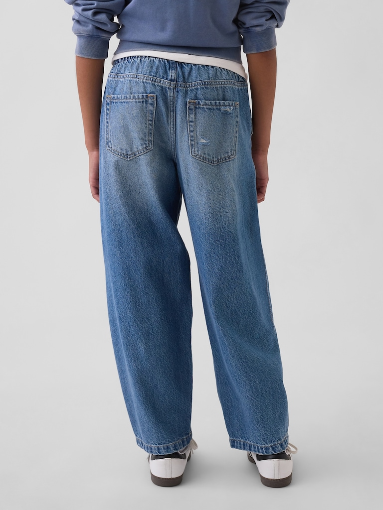 Kids High Rise Easy Barrel Jeans
